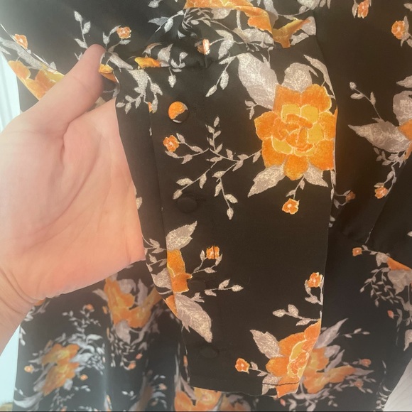 Free People Floral Mini Dress with Button Details - Picture 4 of 8